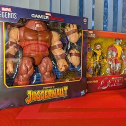 Marvel Legends X-Men Kitty Pride Colossus 2-Pack & Juggernaut Action Figure Bundle