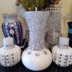 piece Set..vase With 2 Candle Holders