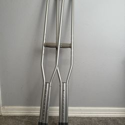 Pair of Underarm Crutches — Like New
