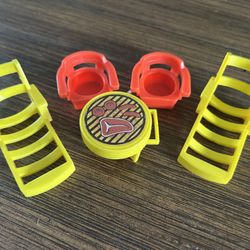 Vintage Fisher Price Little People Lot Happy Houseboat Deck Lounge Chairs Grill