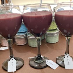 Wine Glass Candles $8 EACH