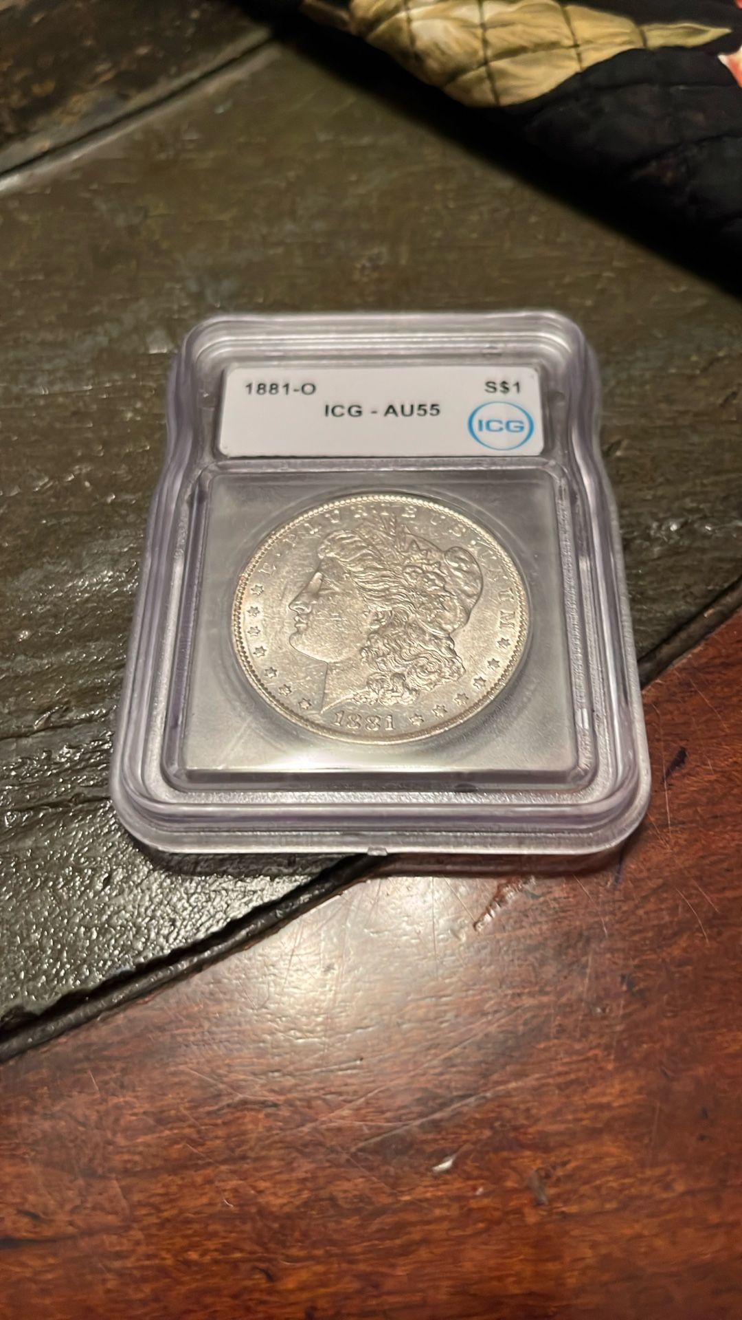 1881-O Morgan Silver Dollar Graded AU55 UNC