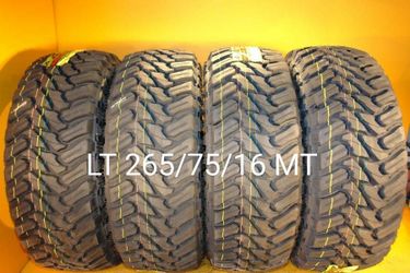 265/75/16 For Sale 4 New Tires LT MT Mud Terrain We Service Motorcycle Tires