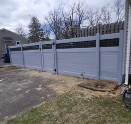 Top Black Vinyl Fence