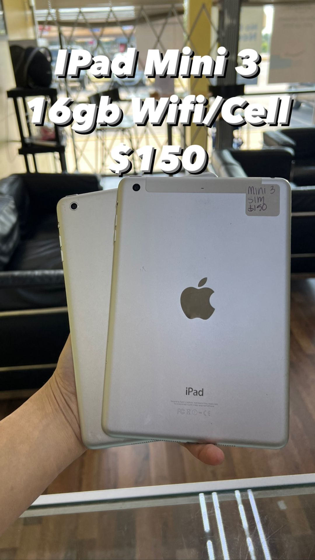 iPad Mini 3 16gb Wifi & Cellular $150 for Sale in Garland, TX - OfferUp