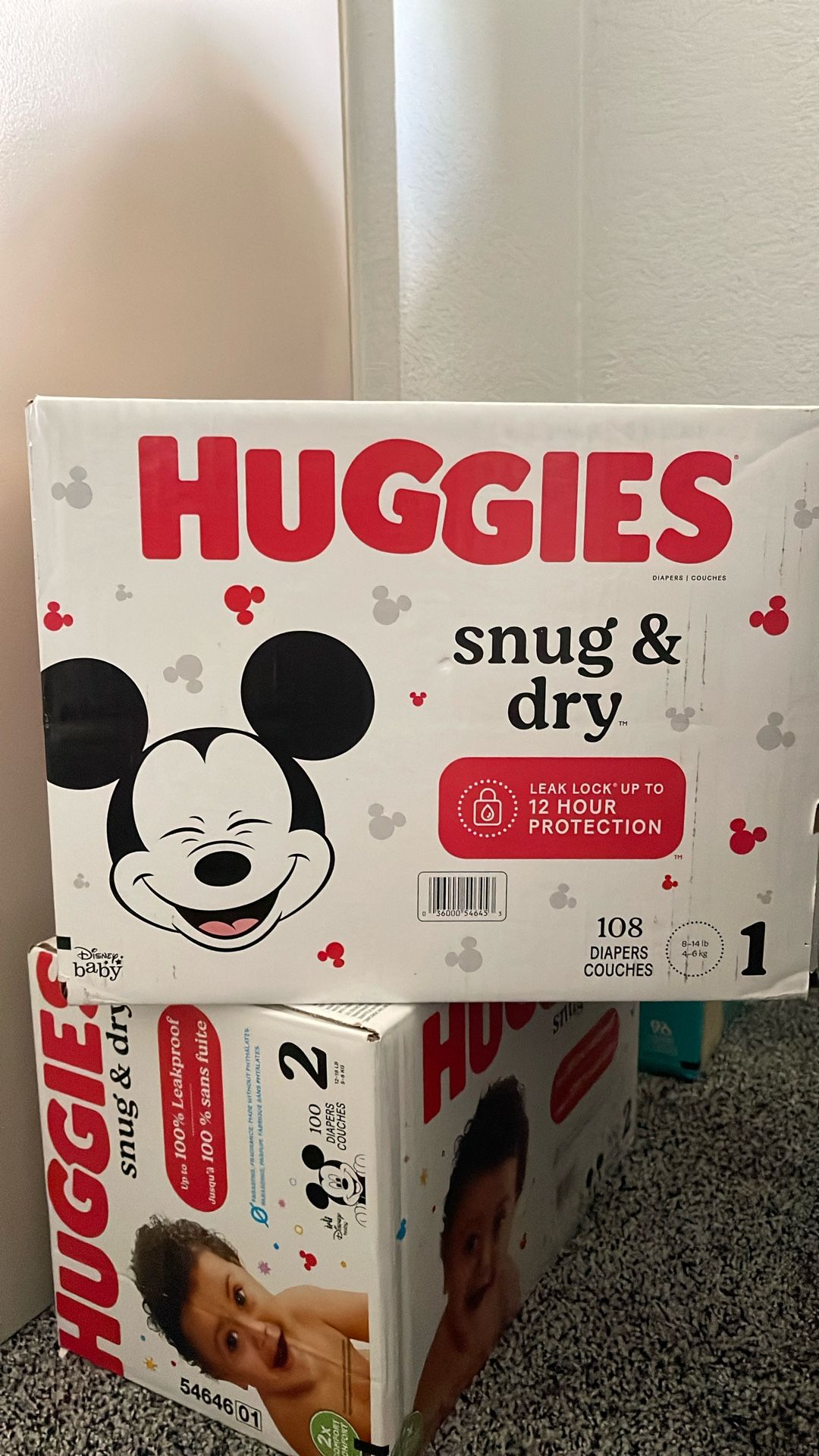 Huggies snug & dry Size I (108 Diapers)