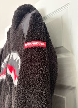 Sprayground Black Sherpa Shark Jacket