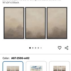 Brand new taupe canvas wall art