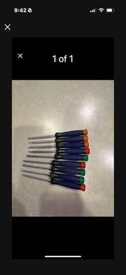 Set of 9 Kobalt Precision Screwdrivers 6”L