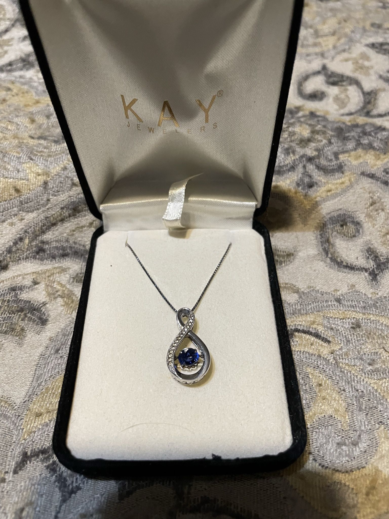 Kay Jewelers Silver Sapphire Necklace
