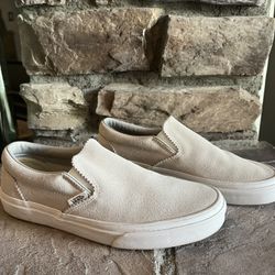 Vans classic suede slip ons 