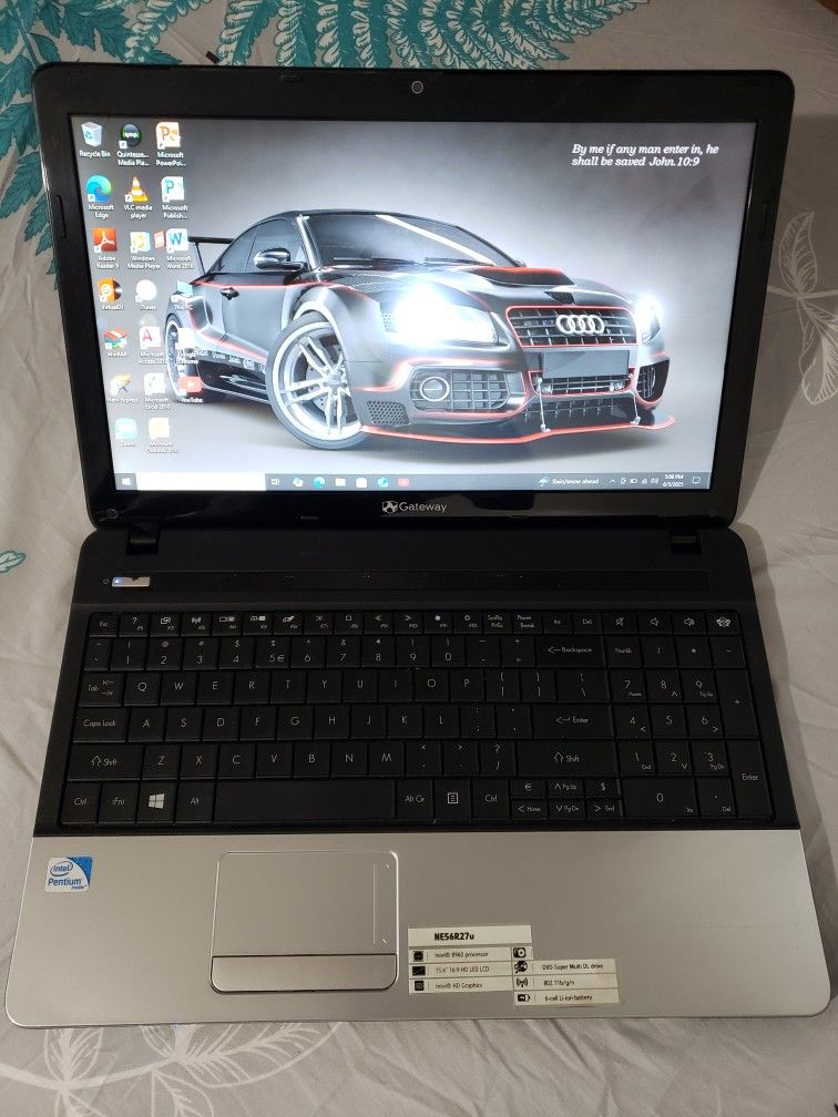 15.6"inch Intel Pentium Gateway Laptop, 250GB HDD, 6GB RAM, Inbuilt Bluetooth, HDMI, DVD RW 📀 And a WebCam. Windows 10 Installed.