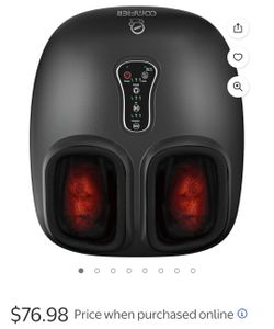 COMFIER Shiatsu Foot Massager Machine,Feet Massager for Plantar Fasciitis,Neuropathy Pain with Heat, Vibration,Rolling Compression,Gifts for Men,Women