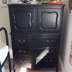 Vintage Tall Boy Dresser 