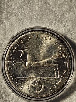 1981 1oz SILVER rnd.and. Hoffman&Hoffman Unicorn Round