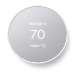 Google Nest Thermostat - Smart Programmable Wi-Fi Thermostat - Snow