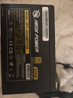 600 w 80+ gold Power supply