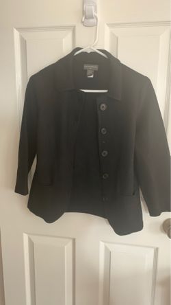 Woman banana republic black coat size medium