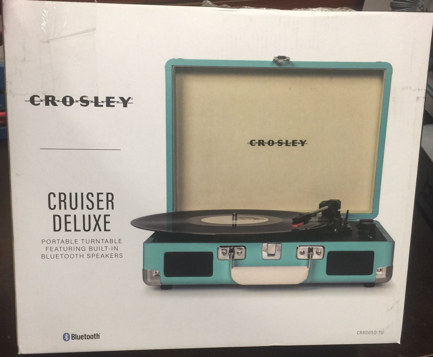 Crosley Cruiser Deluxe Portable Turntable Featuring Built In Bluetooth Speakers