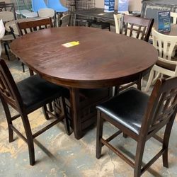 Junipero Dark Espresso Counter Height Set /Dining table and Chairs 