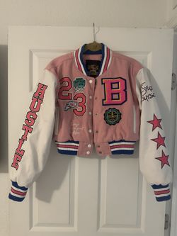 Red Fox Women's Wool Crop Varsity Jacket With Patch