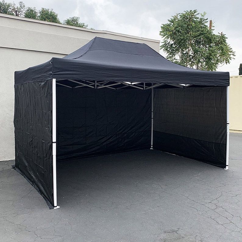 Brand New $165 Heavy Duty EZ Popup Canopy 10x15’ with (3 Sidewalls) Outdoor Gazebo Carry Bag (2 Colors)
