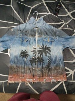 Amiri Coconut Tree Denim Jacket