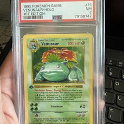Venusaur (PSA 7) - 1st Ed shadowless - Vintage Pokemon 