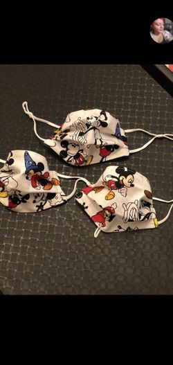 Sorcerer or Steamboat Willie Mickey Mouse Adjustable Cloth Mask