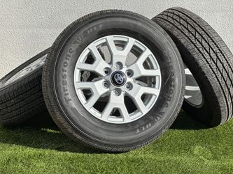 Original Toyota SR5 Wheels 17” 4Runner 6x5.5 Rims 245/70R16 Firestone A/S Tires Tacoma Sequoia FJ