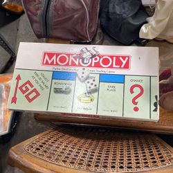 Monopoly board game, Parker Brothers, real estate trading game, family friends