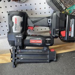 Craftsman 19.2V Brad nailer With Milwaukee Battery Adapter