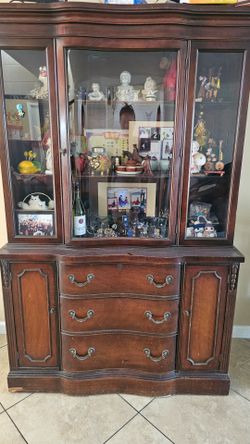 Antique curio cabinet.