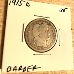 1915 D Barber Quarter