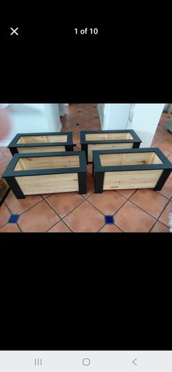 NEW - Wood pots $59 each