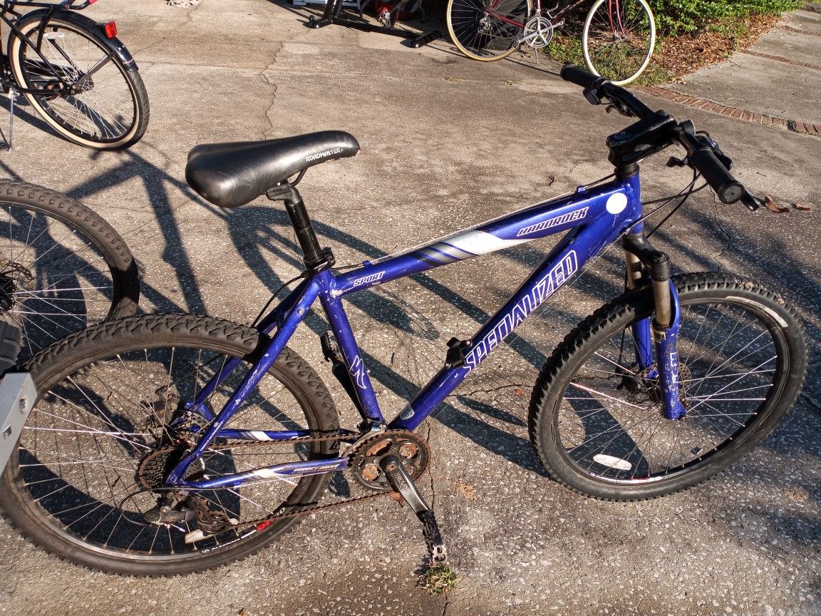 Specialized Hardrock Sport bike with disc brakes, 26" tires, large frame, with brand new shifters, cables, brake levers and bottom bracket - $150 FIRM