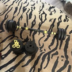 Barbell and Weights Set