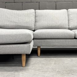 Castlery Tana Chaise Light Grey Sectional Couch Sofa L Shape 