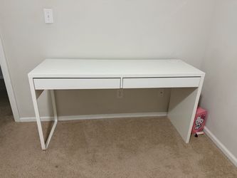 IKEA Micke White Desk with Two Drawers