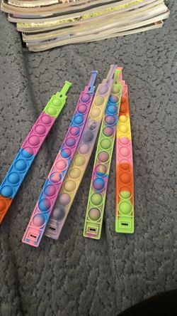Five Pop-It Bracelets