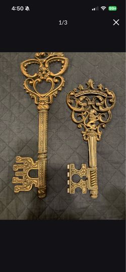 Decorative  Skeleton Key Wall Decor Set of 2
