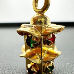 Magnificent pendant/charm in the form of a traffic light 18k yellow solid gold 2.7grams