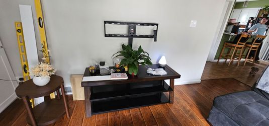 Dark Wood TV Stand / Media Console – Excellent Condition