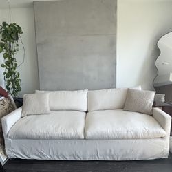 World Market White Couch (86 Inches)