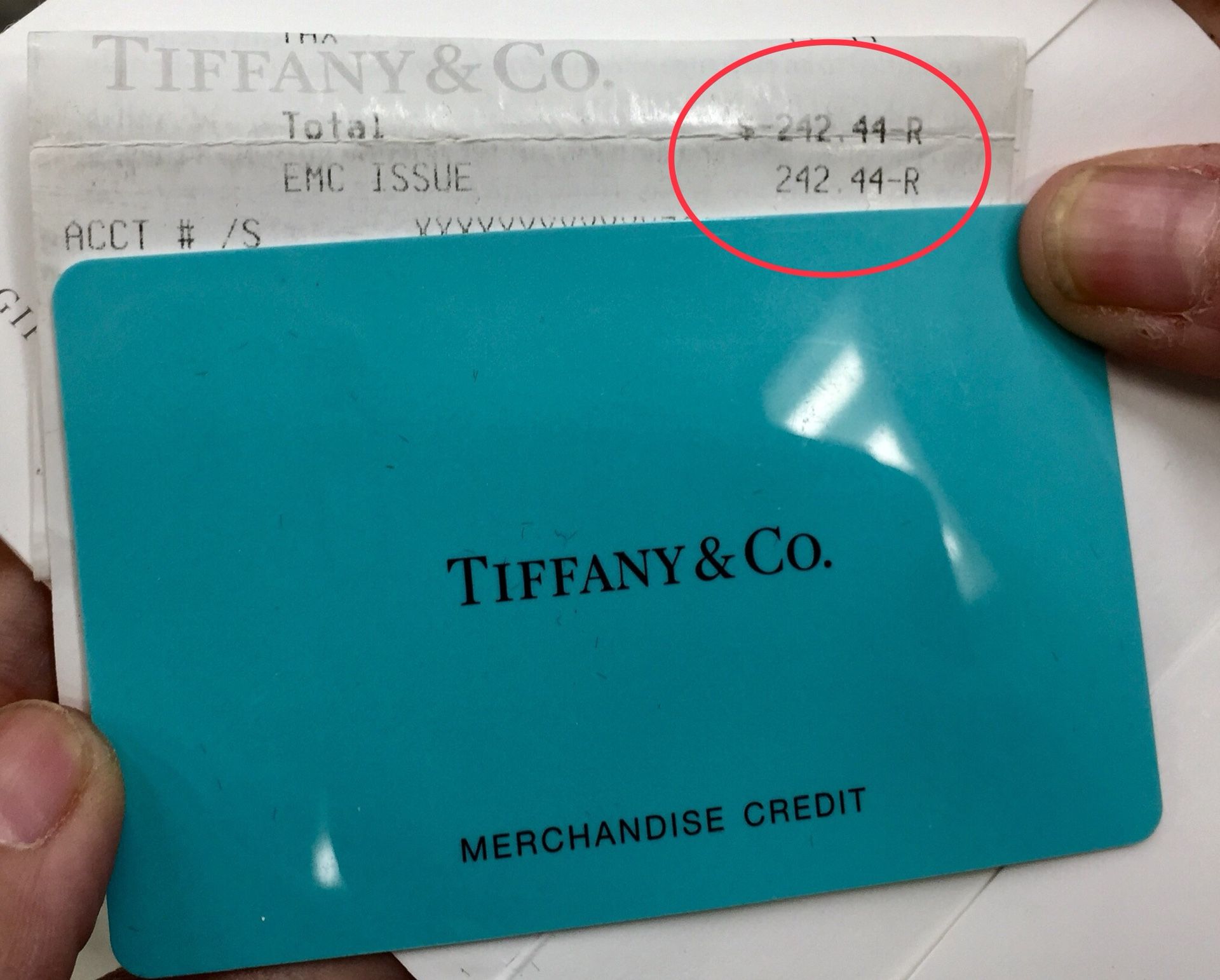 Tiffany Store Credit Card