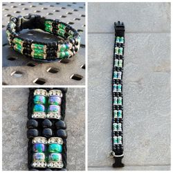 Custom Handmade Beaded Bling Dog Collar