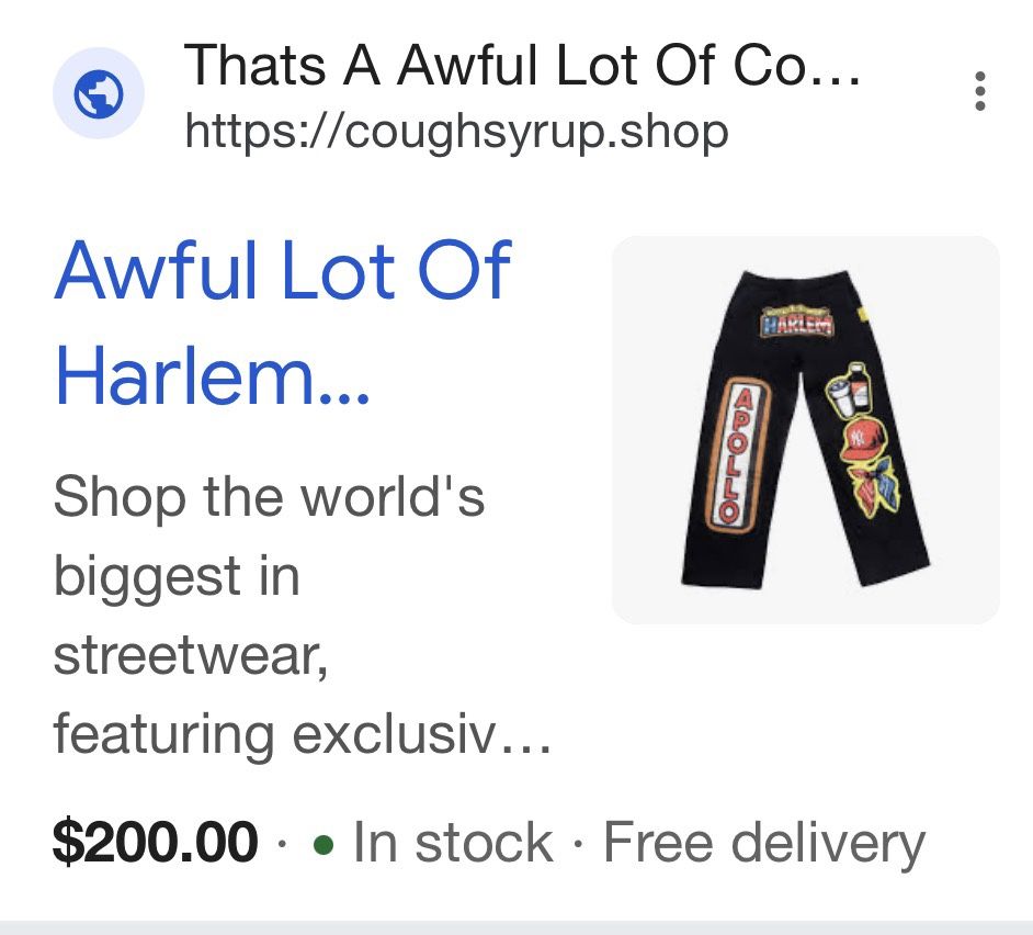 That’s Awful Lot Of Cough Syrup Today only $76