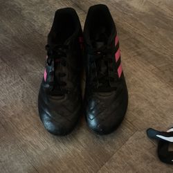 Black And Pink Adida Cleats 