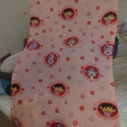 Dora the Explorer and Boots curtains approximately 64 in long used in great condition children decor bed