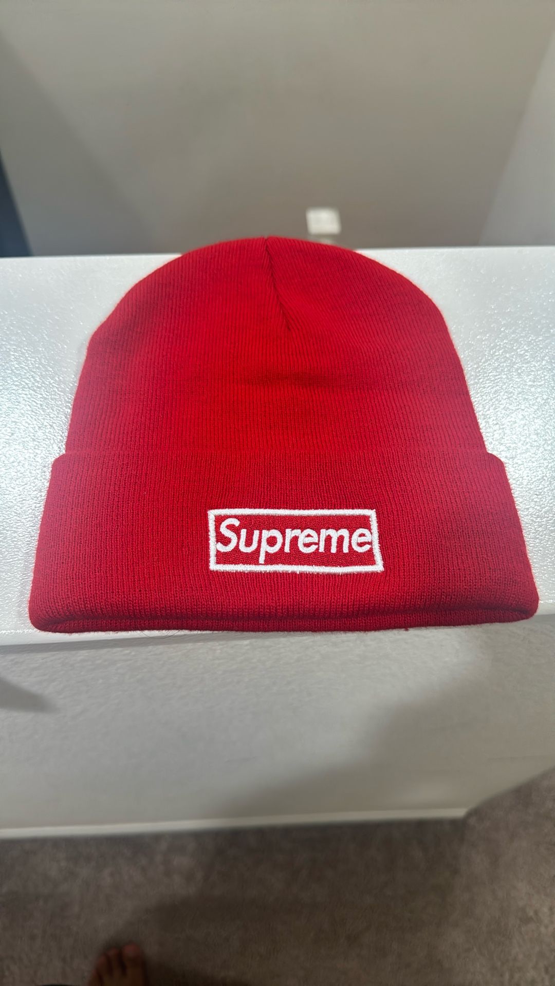 Red Supreme Beanie Never Been Used